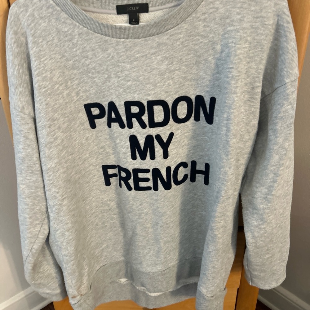 J. Crew Gray Crew Neck Sweater